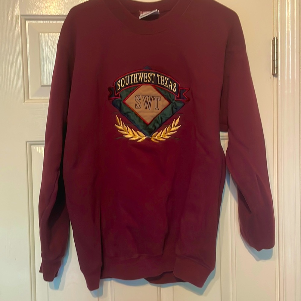 Vintage College maroon SWT (Southwest Texas State University) L 🐾